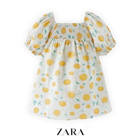 ZARA Kids | Yellow | SUNFLOWER DRESS - Picture 2 of 7